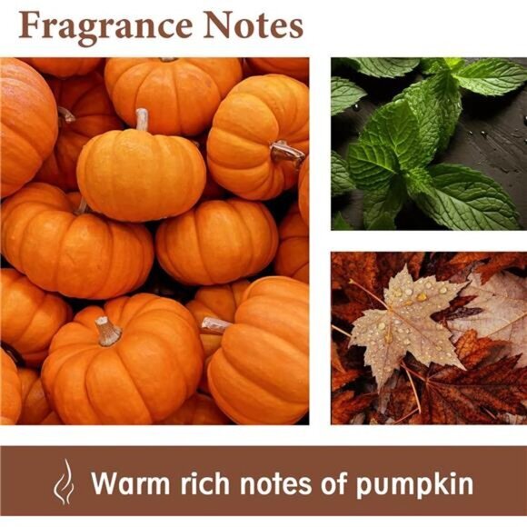 Fall Decor - Fall Decorations for Home -‎ Fall Pumpkin Maple Leaf Candles - Picture 4 of 6